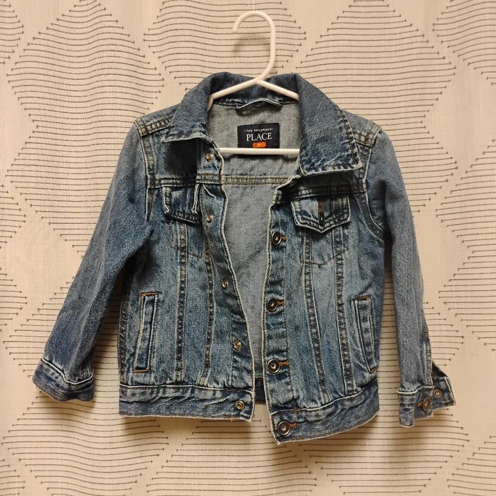 The Children's Place Light Blue Denim Jacket for Kids 3T